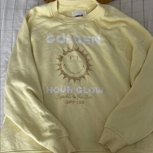 Aerie Sunny Yellow Crewneck Sweater
